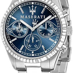 Maserati Competizione R8853100013 43mm Men’s Quartz Watch – Blue Sunray Dial & Silver-Tone Stainless Steel Bracelet