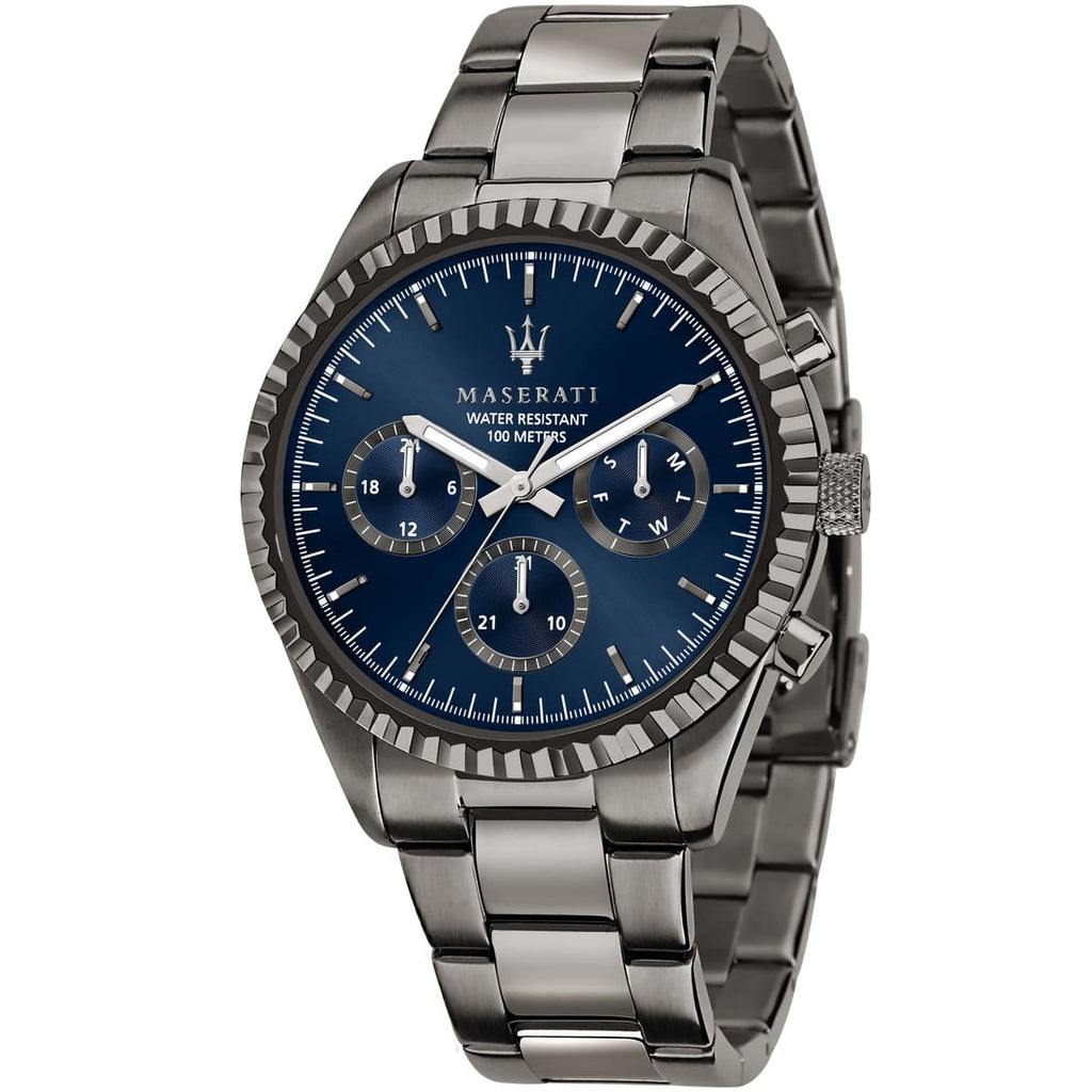 Maserati Competizione R8853100019 43mm Men’s Quartz Watch – Blue Sunray Dial & Stainless Steel Bracelet