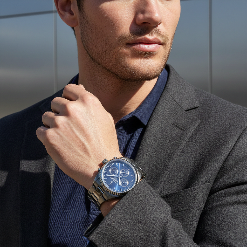 Maserati Competizione R8853100019 43mm Men’s Quartz Watch – Blue Sunray Dial & Stainless Steel Bracelet