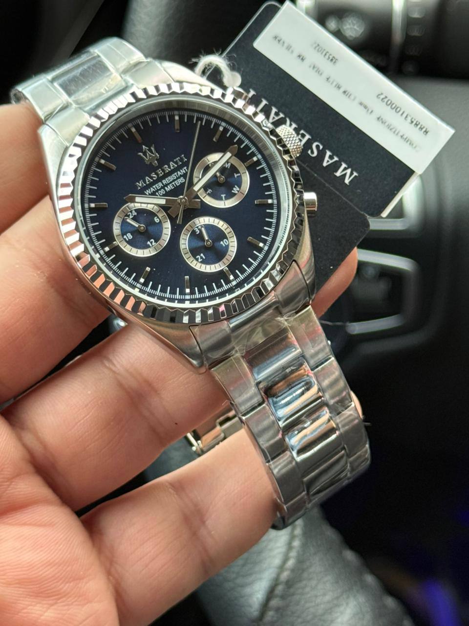 Maserati Competizione R8853100022 43mm Men’s Quartz Watch – Blue Sunray Dial & Silver Stainless Steel Bracelet