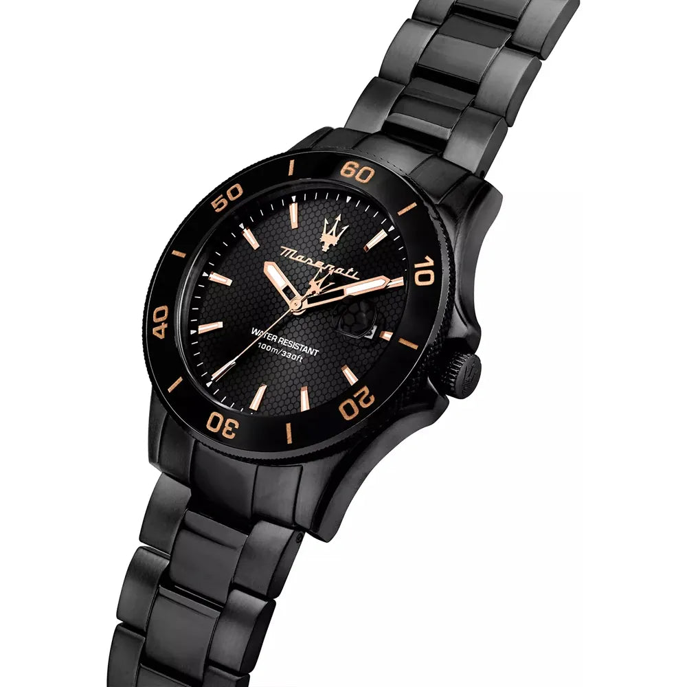 Maserati Competizione R8853100035 43mm Men’s Quartz Watch – Black Dial & Stainless Steel Bracelet