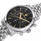 Maserati Epoca R8873618017 42mm Men’s Chronograph Watch – Black Dial & Silver Jubilee Stainless Steel Bracelet