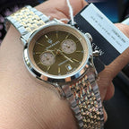 Maserati Legend R8873638003 42mm Men’s Chronograph Watch – Exquisite Bronze/brown Sunray Dial & Two-Tone (silver & Gold) Stainless Steel Bracelet