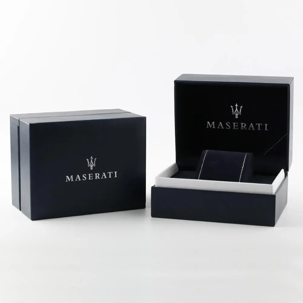 Maserati Sfida R8871640002 44mm Men’s Chronograph Watch – Black Dial & Comfortable Black Silicone Rubber Strap