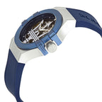 Maserati Potenza R8821108035 42mm Men’s Automatic Watch – Skeleton Dial & Blue Silicone Strap