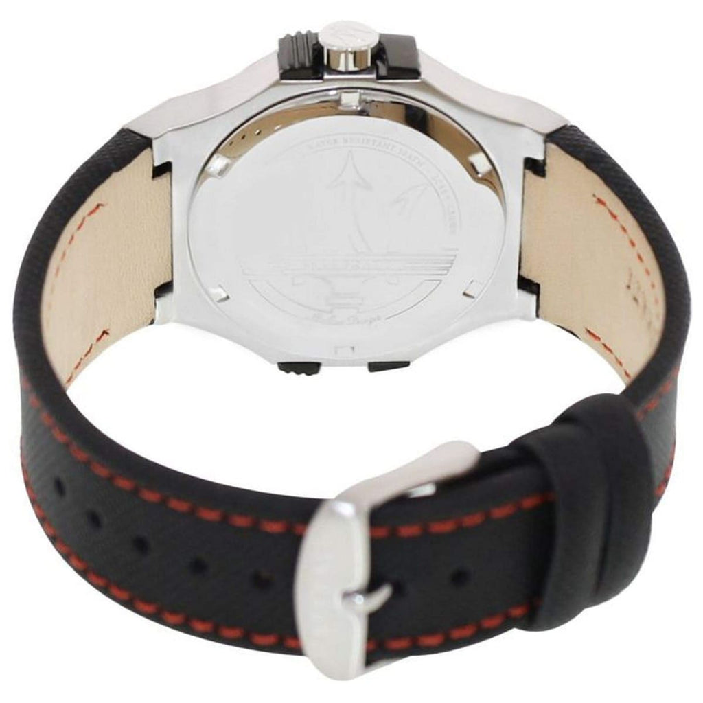 Maserati Potenza R8851108001 42mm Men’s Quartz Watch – Black Dial & Black Leather Strap