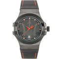 Maserati Potenza R8851108010 42mm Men’s Quartz Watch – Black Textured Dial & Black Leather Strap