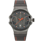 Maserati Potenza R8851108010 42mm Men’s Quartz Watch – Black Textured Dial & Black Leather Strap