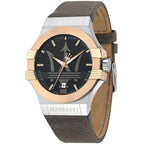Maserati Potenza R8851108014 42mm Men’s Quartz Watch – Black Dial & Dark Brown Leather Strap