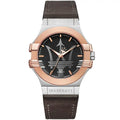 Maserati Potenza R8851108014 42mm Men’s Quartz Watch – Black Dial & Dark Brown Leather Strap