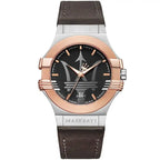 Maserati Potenza R8851108014 42mm Men’s Quartz Watch – Black Dial & Dark Brown Leather Strap