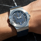 Maserati Potenza R8851108015 42mm Men’s Quartz Watch – Blue Dial & Blue Leather Strap