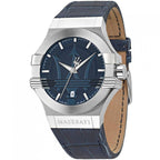 Maserati Potenza R8851108015 42mm Men’s Quartz Watch – Blue Dial & Blue Leather Strap
