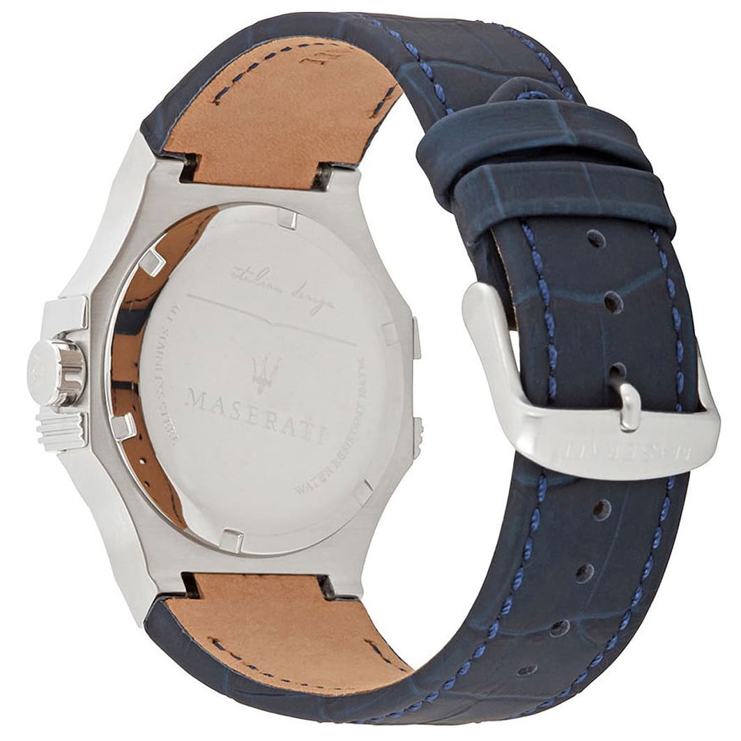 Maserati Potenza R8851108015 42mm Men’s Quartz Watch – Blue Dial & Blue Leather Strap