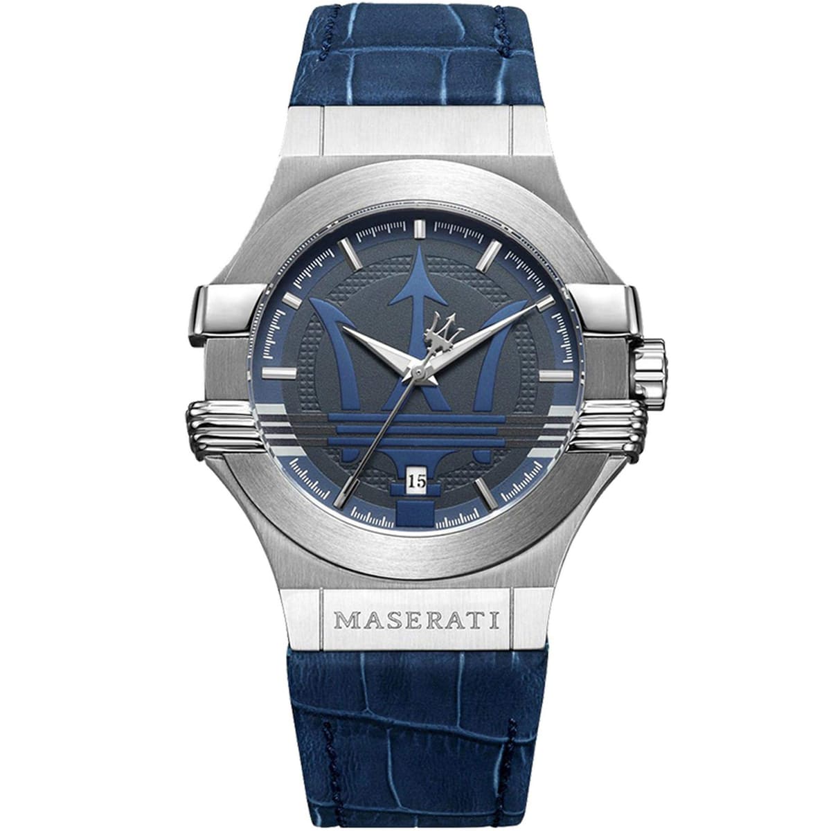 Maserati Potenza R8851108015 42mm Men’s Quartz Watch – Blue Dial & Blue Leather Strap