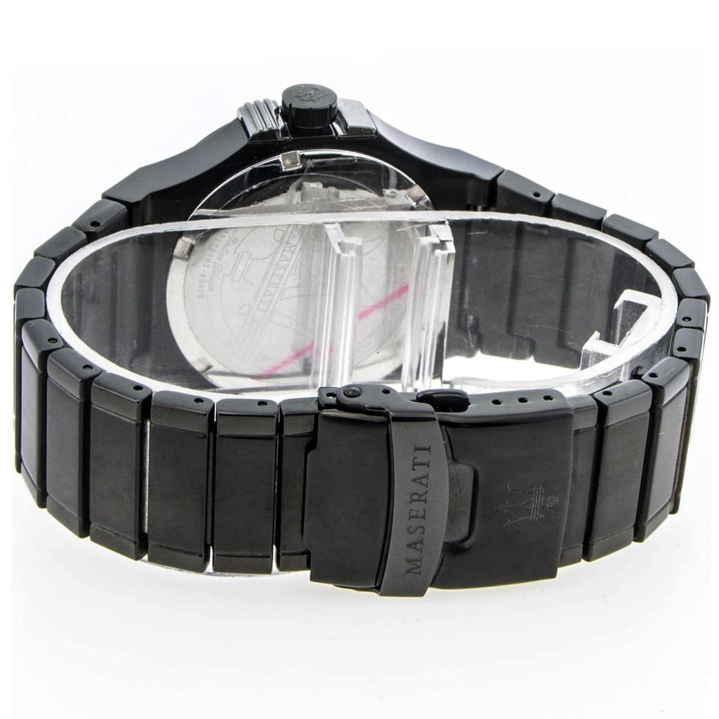 Maserati Potenza R8853108003 42mm Men’s Quartz Watch – Black Dial & Black Stainless Steel Link Bracelet