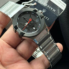Maserati Potenza R8853108003 42mm Men’s Quartz Watch – Black Dial & Black Stainless Steel Link Bracelet