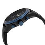 Maserati Traguardo R8871612006 45mm Men’s Chronograph Watch – Blue Bezel & Black Dial & Comfortable Black Rubber Strap