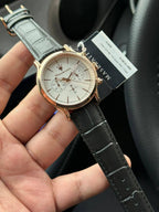 Maserati Epoca R8871618016 42mm Men’s Chronograph Watch – White Dial & Black Genuine Leather Strap