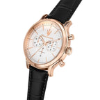 Maserati Epoca R8871618016 42mm Men’s Chronograph Watch – White Dial & Black Genuine Leather Strap