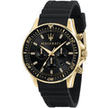 Maserati Sfida R8871640001 44mm Men’s Quartz Watch – Black Dial & Comfortable Black Rubber Strap