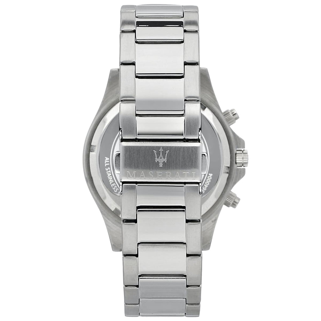 Maserati Sfida R8873640004 44mm Men’s Chronograph Watch – Black Dial & Silver Stainless Steel Bracelet