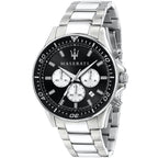 Maserati Sfida R8873640004 44mm Men’s Chronograph Watch – Black Dial & Silver Stainless Steel Bracelet