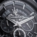 Maserati Traguardo R8873612059 45mm Men’s Chronograph Watch – Silver Skeleton Dial & Silver-Tone Link Bracelet