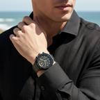 Maserati Stile R8873642005 45mm Men’s Chronograph Watch – Black Textured Dial & Black Stainless Steel Link Bracelet