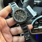 Maserati Stile R8873642005 45mm Men’s Chronograph Watch – Black Textured Dial & Black Stainless Steel Link Bracelet