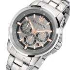 Maserati Successo R8873621004 44mm Men’s Chronograph Watch – Grey Sunray Dial & Stainless Steel Bracelet