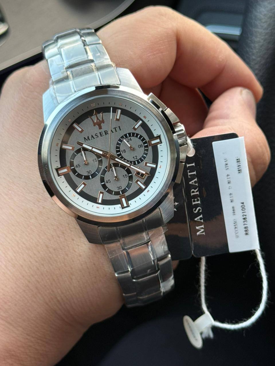 Maserati Successo R8873621004 44mm Men’s Chronograph Watch – Grey Sunray Dial & Stainless Steel Bracelet