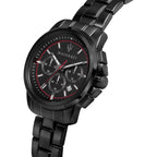 Maserati Successo R8873621014 44mm Men’s Chronograph Watch – Black Dial & Black Ion-Plated Stainless Steel Bracelet