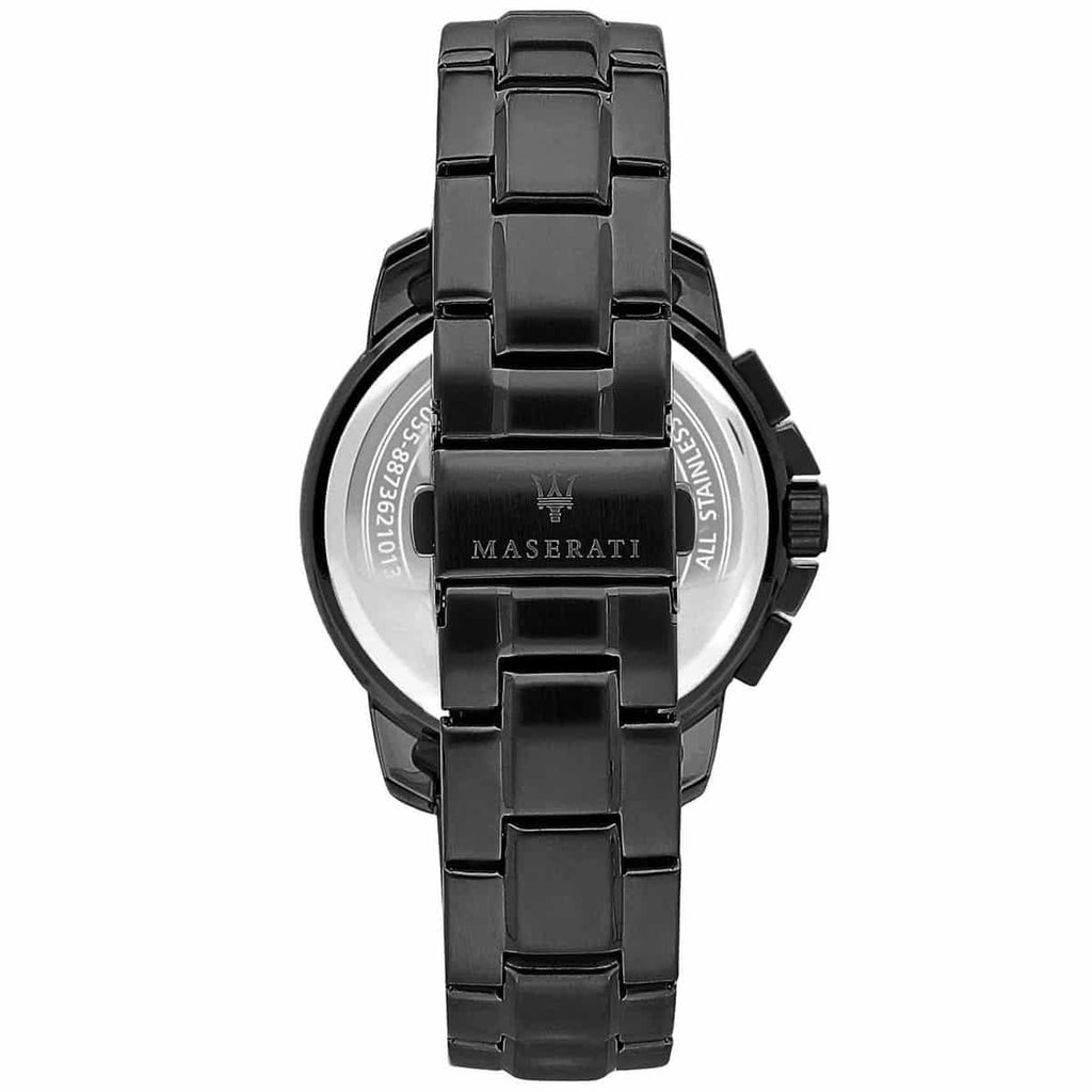 Maserati Successo R8873621014 44mm Men’s Chronograph Watch – Black Dial & Black Ion-Plated Stainless Steel Bracelet