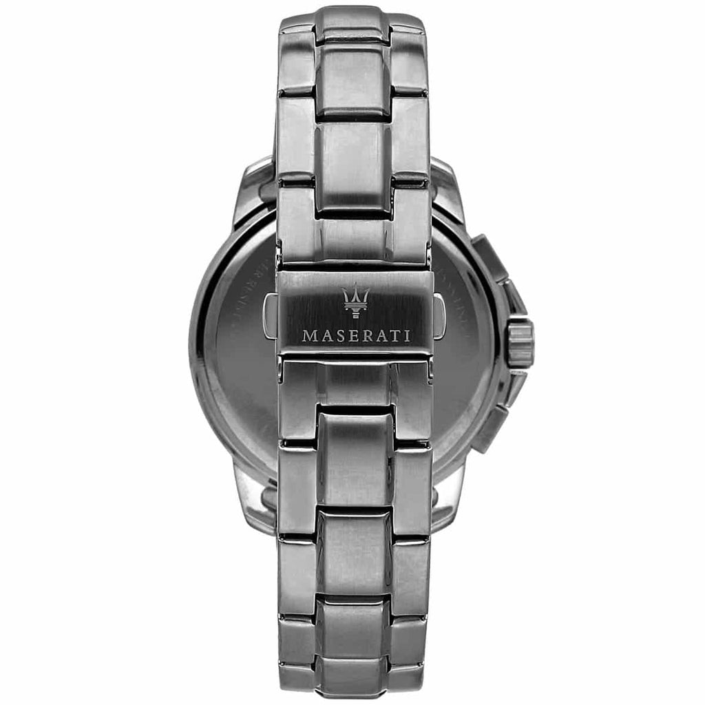 Maserati Successo R8873621017 44mm Men’s Chronograph Watch – Unique Green Sunray Dial & Silver Stainless Steel Link Bracelet