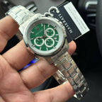 Maserati Successo R8873621017 44mm Men’s Chronograph Watch – Unique Green Sunray Dial & Silver Stainless Steel Link Bracelet