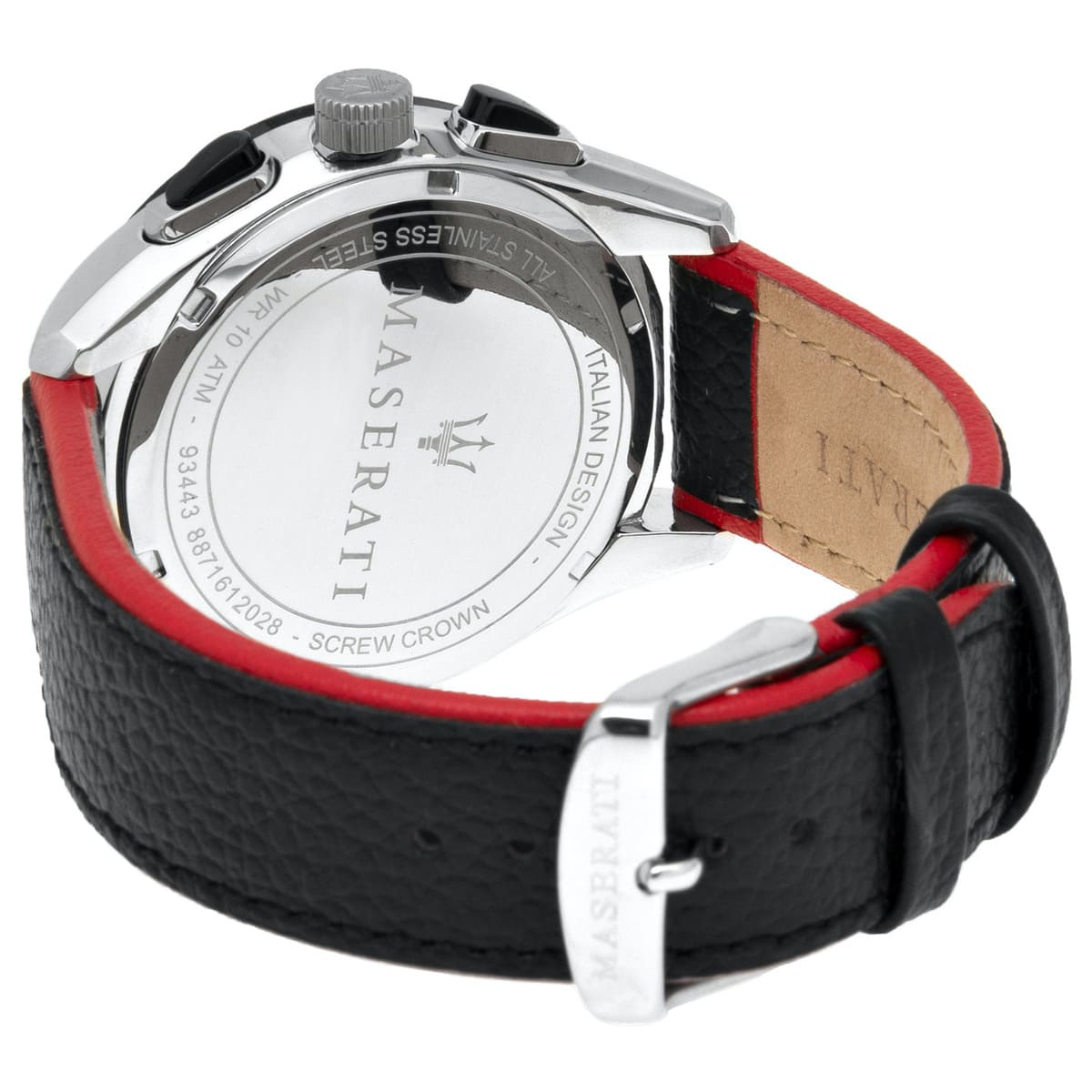Maserati Traguardo R8871612028 45mm Men’s Chronograph Watch – Black Dial & Black Leather Strap