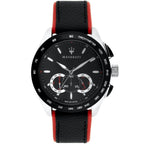 Maserati Traguardo R8871612028 45mm Men’s Chronograph Watch – Black Dial & Black Leather Strap