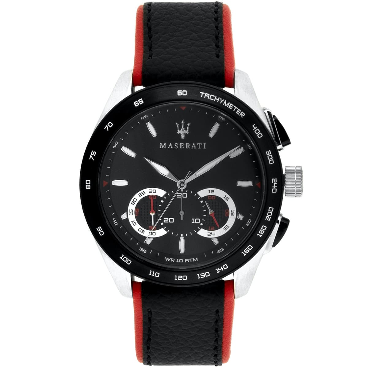 Maserati Traguardo R8871612028 45mm Men’s Chronograph Watch – Black Dial & Black Leather Strap