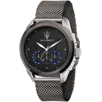 Maserati Traguardo R8873612006 45mm Men’s Chronograph Watch – Black Dial & Gunmetal PVD Stainless Steel Mesh Bracelet