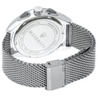 Maserati Traguardo R8873612006 45mm Men’s Chronograph Watch – Black Dial & Gunmetal PVD Stainless Steel Mesh Bracelet