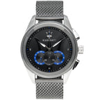 Maserati Traguardo R8873612006 45mm Men’s Chronograph Watch – Black Dial & Gunmetal PVD Stainless Steel Mesh Bracelet