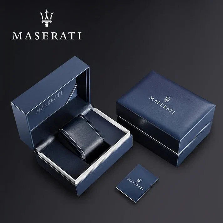 Maserati Traguardo R8871612012 45mm Men’s Chronograph Watch – Silver Sunray Dial & Black Rubber Strap