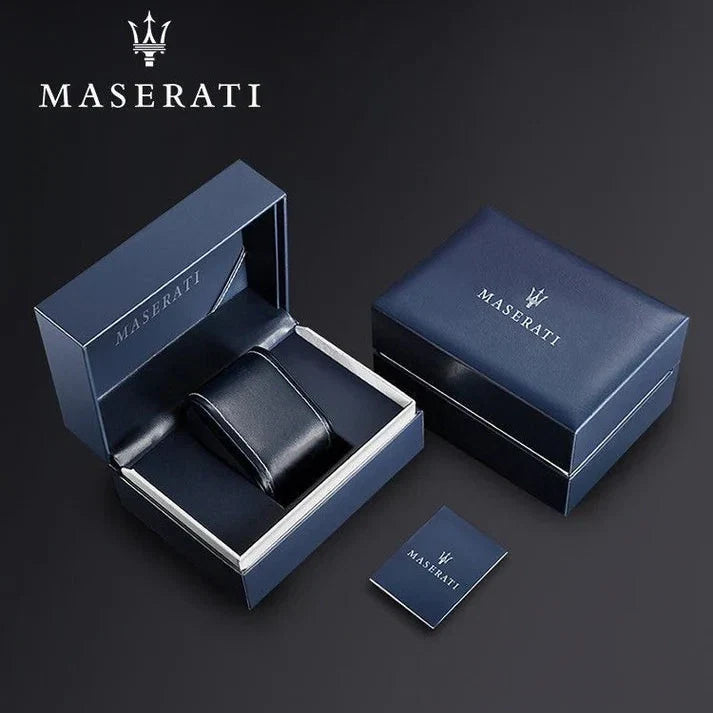 Maserati Stile R8873642005 45mm Men’s Chronograph Watch – Black Textured Dial & Black Stainless Steel Link Bracelet