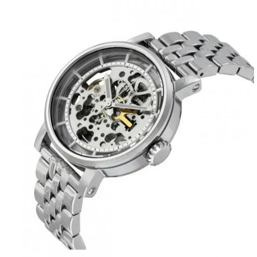 Fossil Original Boyfriend ME3067 38mm Automatic Women’s Watch – Skeleton Dial & Silver-Tone Stainless Steel Bracelet