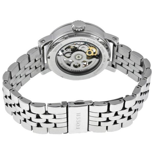 Fossil Original Boyfriend ME3067 38mm Automatic Women’s Watch – Skeleton Dial & Silver-Tone Stainless Steel Bracelet