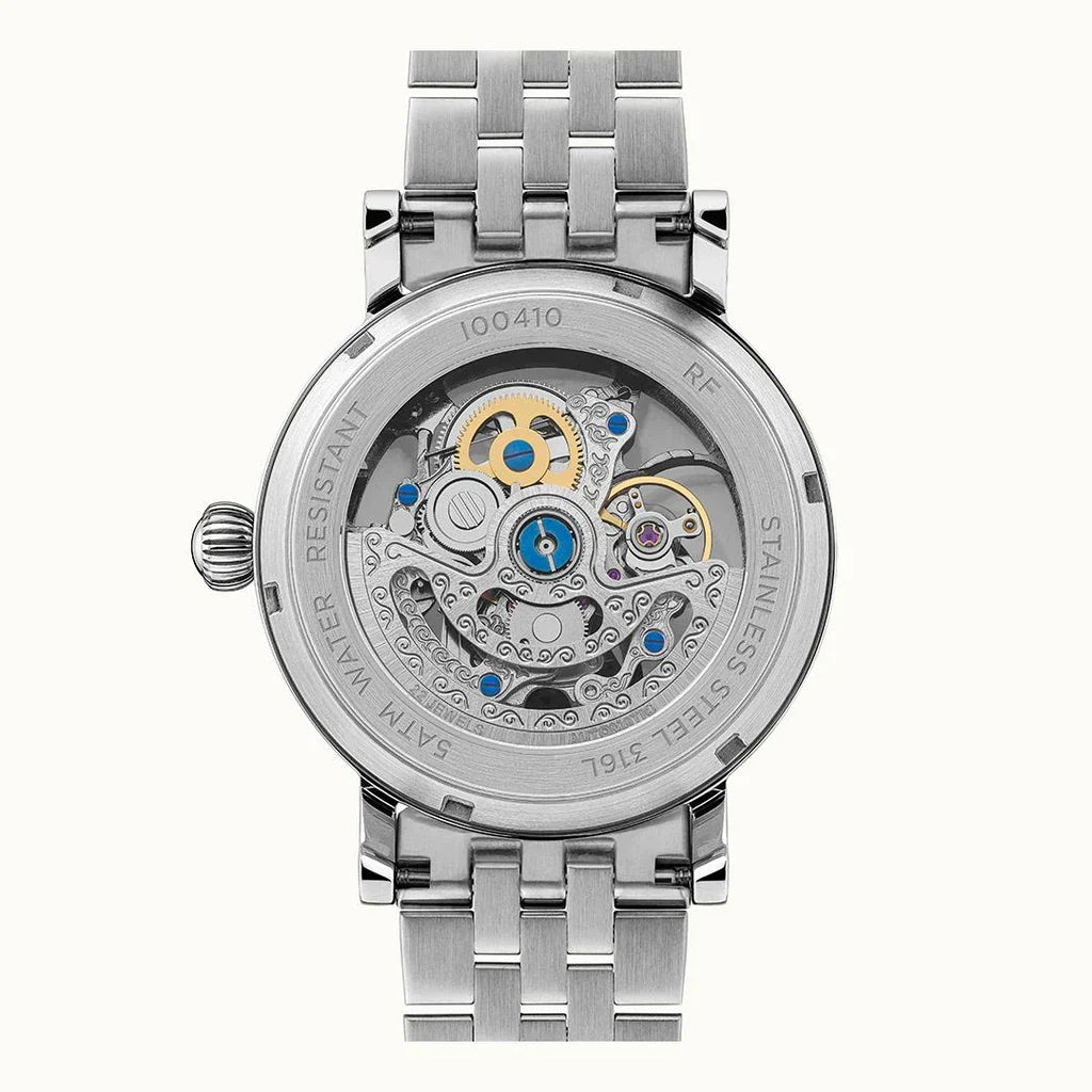 Fossil Original Boyfriend ME3067 38mm Automatic Women’s Watch – Skeleton Dial & Silver-Tone Stainless Steel Bracelet