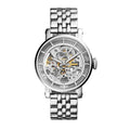 Fossil Original Boyfriend ME3067 38mm Automatic Women’s Watch – Skeleton Dial & Silver-Tone Stainless Steel Bracelet