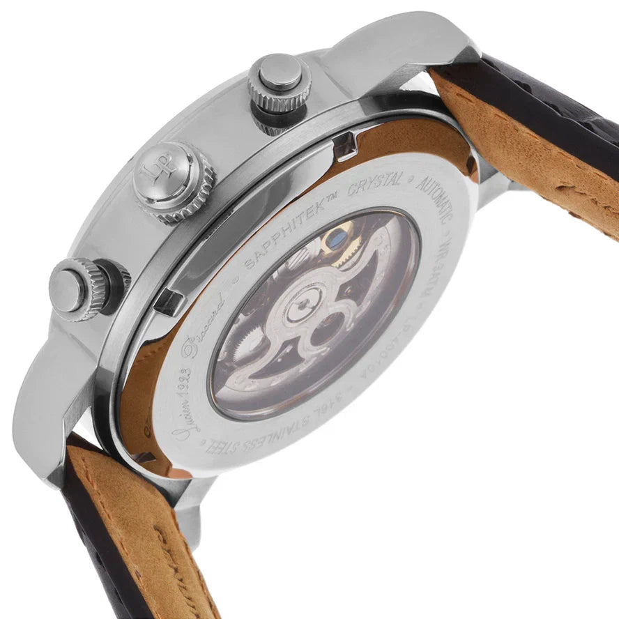 Fossil Original Boyfriend ME3109 38mm Automatic Women’s Watch – Skeleton Dial, Silver-Tone Case & Tan Leather Strap