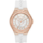 Michael Kors Camille MK7248 33mm Women's Quartz Watch – Sunray Rose Gold with Rose Gold Silicone Strap
